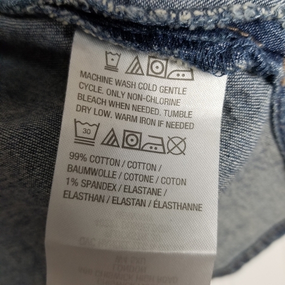 Denim&Co Denim Jean Button Tunic Shirt Pockets Long Sleeve Vintage Size Small - Picture 4 of 9